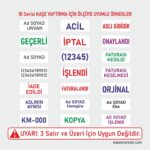 10 Serisi Kaşe Yaptırma İçin Örnek Şablonlar