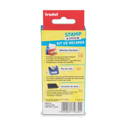 Trodat tekstil kaşesi yedek seti etiket ve ütüleme kumaşı